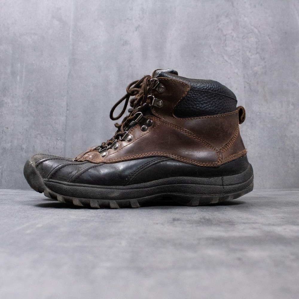 90's Bum Equipment Vintage Brown Leather Hiking Boots Duck Hiking Brown Boot's